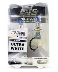   AVS ALFAS Pure-White 6000 H3 12V 85W,  2+2 (T-10) . (A07243S)