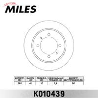 Диск тормозной задний MILES K010439 (TRW DF2784)