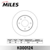 Диск тормозной передний MILES K000124 (TRW DF1443)